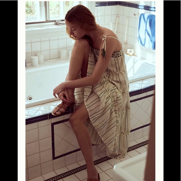 NWT Anthropologie Safa Tiered Shimmer MIDI Dress - Picture 1 of 16